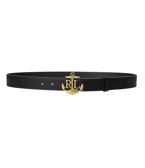 Δερμάτινη ζώνη Lauren Ralph Lauren χρώμα: μαύρο, 412957004