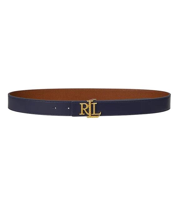 Δερμάτινη ζώνη Lauren Ralph Lauren χρώμα: μπλε, 412959137