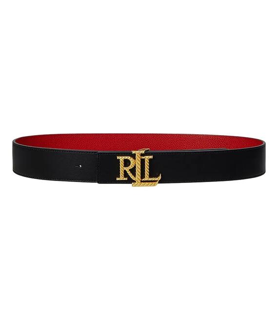 Αναστρέψιμη ζώνη Lauren Ralph Lauren χρώμα: μαύρο, 412959138