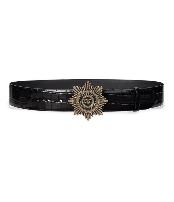 Δερμάτινη ζώνη Lauren Ralph Lauren χρώμα: μαύρο, 412959735