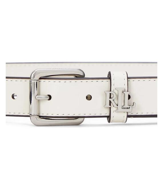 Δερμάτινη ζώνη Lauren Ralph Lauren χρώμα: άσπρο, 412968763