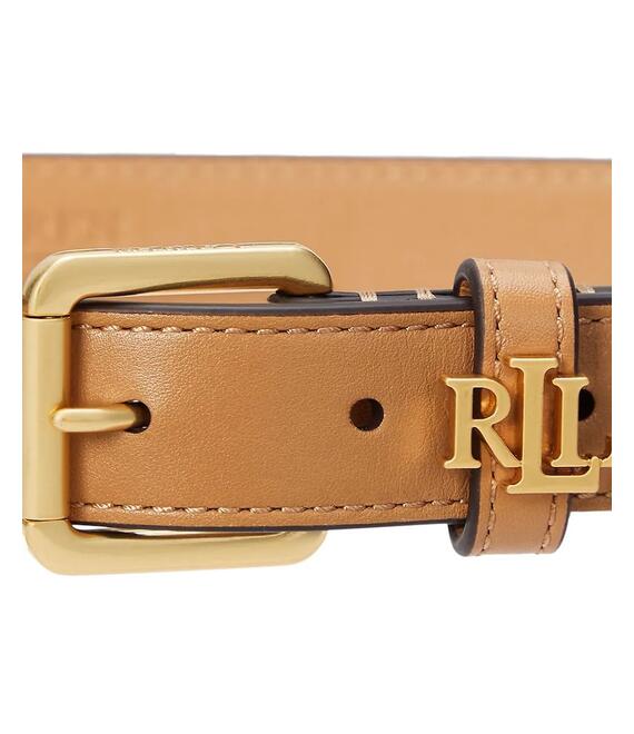 Δερμάτινη ζώνη Lauren Ralph Lauren χρώμα: μπεζ, 412968763