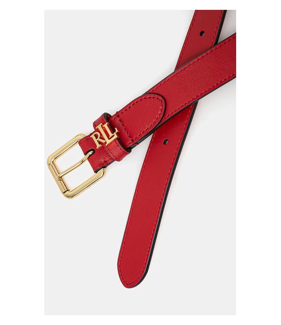 Δερμάτινη ζώνη Lauren Ralph Lauren χρώμα: κόκκινο, 412968763