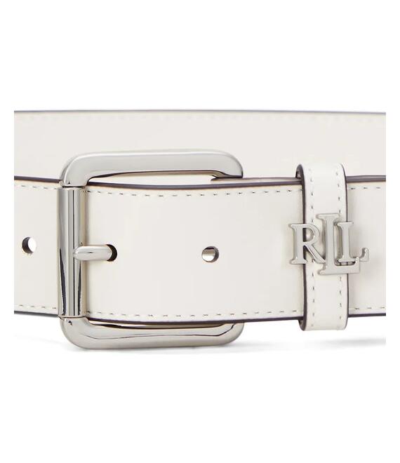 Δερμάτινη ζώνη Lauren Ralph Lauren γυναικεία, χρώμα: μαύρο, 412968765