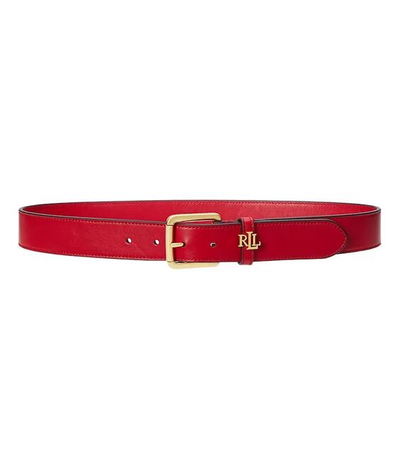 Δερμάτινη ζώνη Lauren Ralph Lauren χρώμα: κόκκινο, 412968765