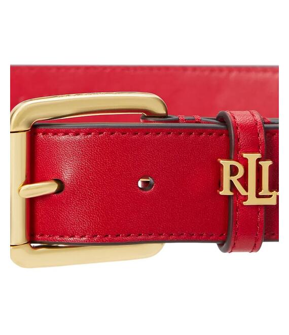 Δερμάτινη ζώνη Lauren Ralph Lauren χρώμα: κόκκινο, 412968765