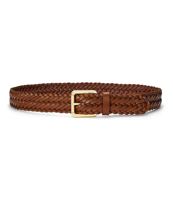 Δερμάτινη ζώνη Lauren Ralph Lauren χρώμα: καφέ, 412968766