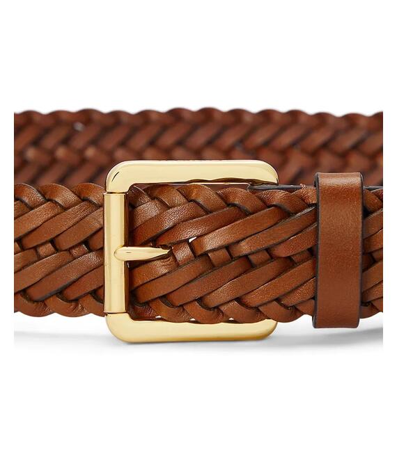 Δερμάτινη ζώνη Lauren Ralph Lauren χρώμα: καφέ, 412968766