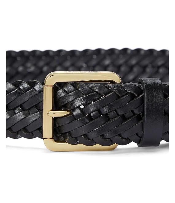 Δερμάτινη ζώνη Lauren Ralph Lauren χρώμα: μαύρο, 412968766