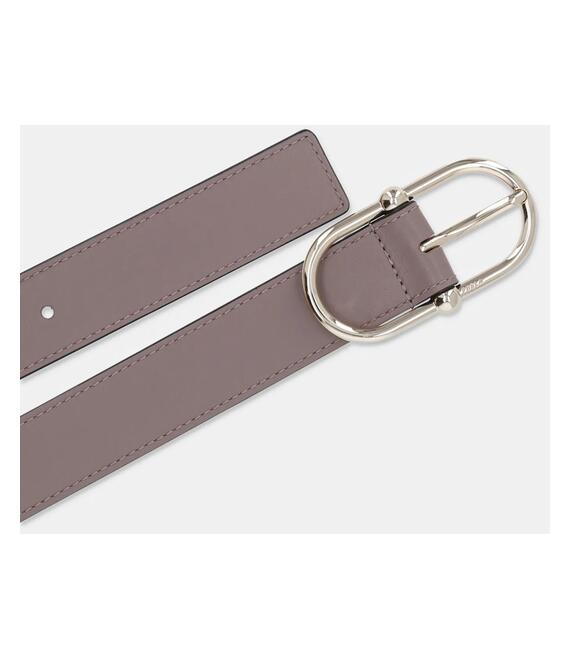 Δερμάτινη ζώνη Furla χρώμα: γκρι, WC00077 AX0733 MA200