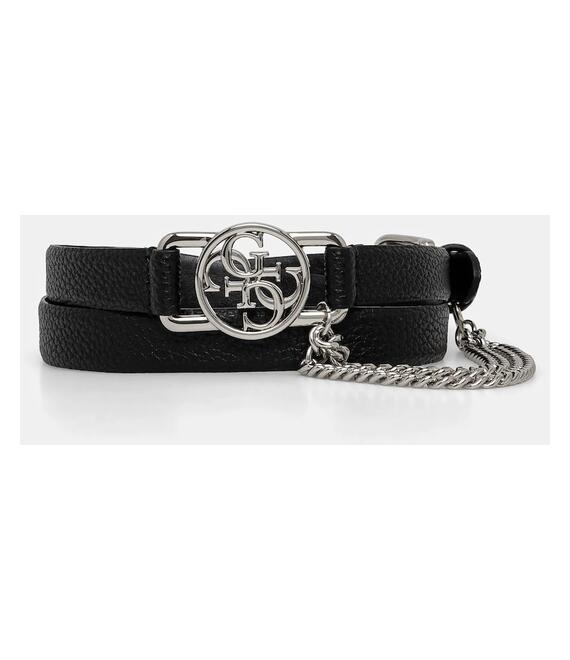 Ζώνη Guess CINZIA χρώμα: μαύρο, W5RZ01 WGZ40