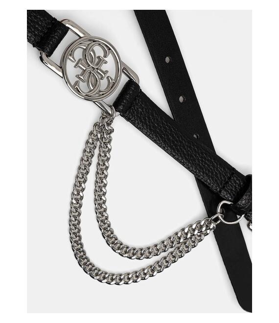 Ζώνη Guess CINZIA χρώμα: μαύρο, W5RZ01 WGZ40