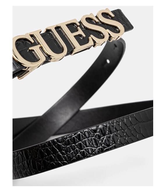 Ζώνη Guess SYLVYE χρώμα: μαύρο, BW9206 P5120