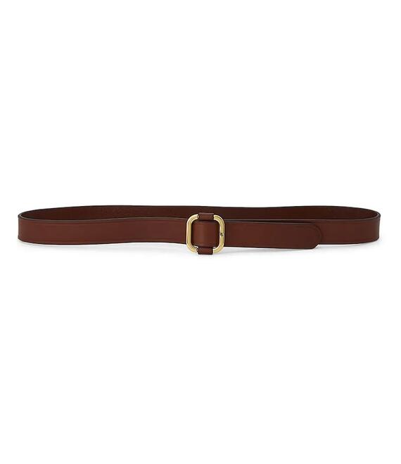 Δερμάτινη ζώνη Lauren Ralph Lauren χρώμα: καφέ, 412758842