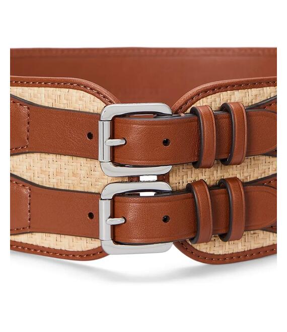 Ζώνη Lauren Ralph Lauren χρώμα: μπεζ, 412961650