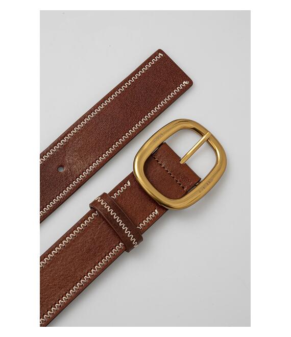 Δερμάτινη ζώνη Weekend Max Mara χρώμα: καφέ, 2515501025600