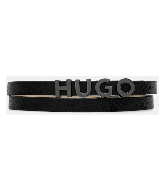 Ζώνη HUGO χρώμα: μαύρο, 50542516