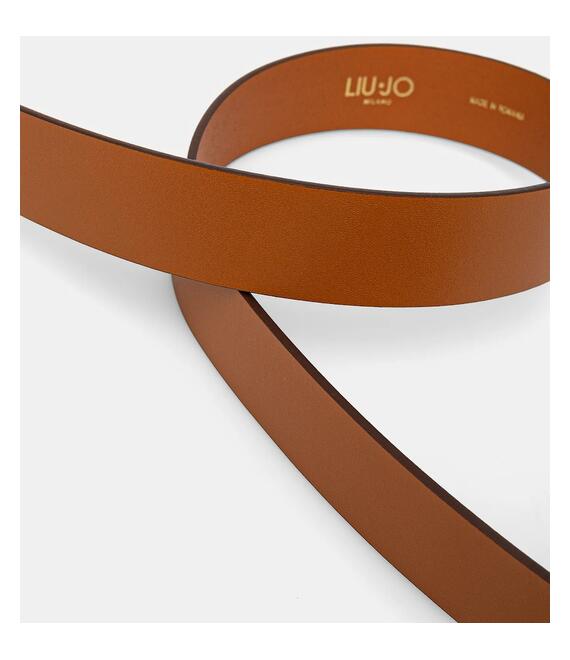Δερμάτινη ζώνη Liu Jo χρώμα: καφέ, AA5225 P0062