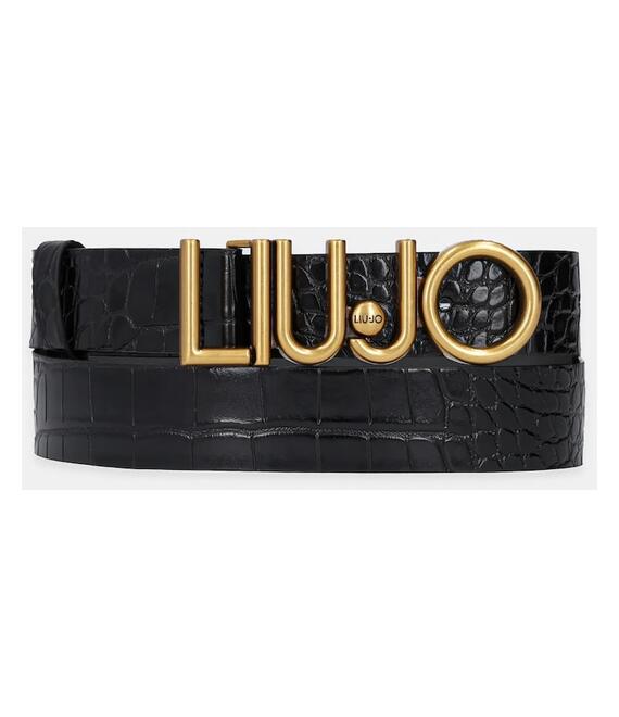 Ζώνη Liu Jo χρώμα: μαύρο, AA5233 E0983