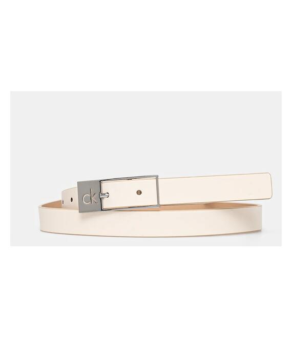 Δερμάτινη ζώνη Calvin Klein χρώμα: μπεζ, K60K613155