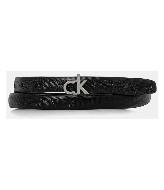 Δερμάτινη ζώνη Calvin Klein χρώμα: μαύρο, K60K612933