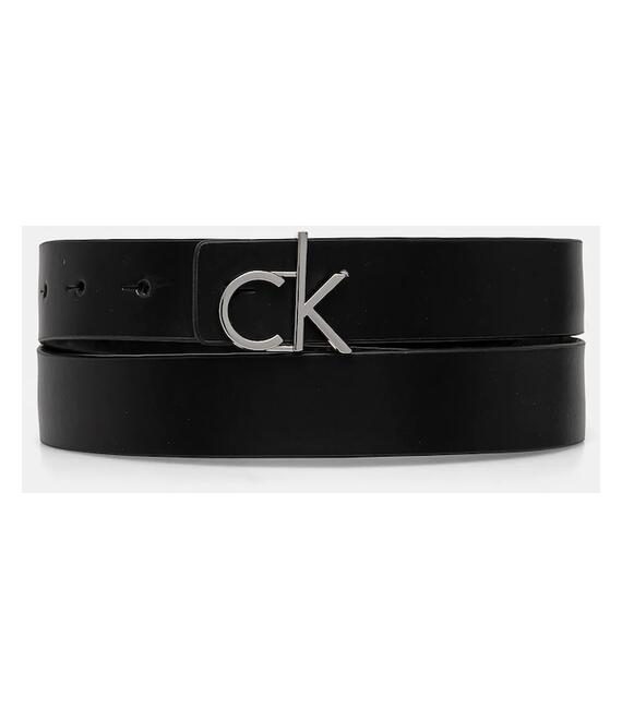 Αναστρέψιμη δερμάτινη ζώνη Calvin Klein χρώμα: μαύρο, K60K612934