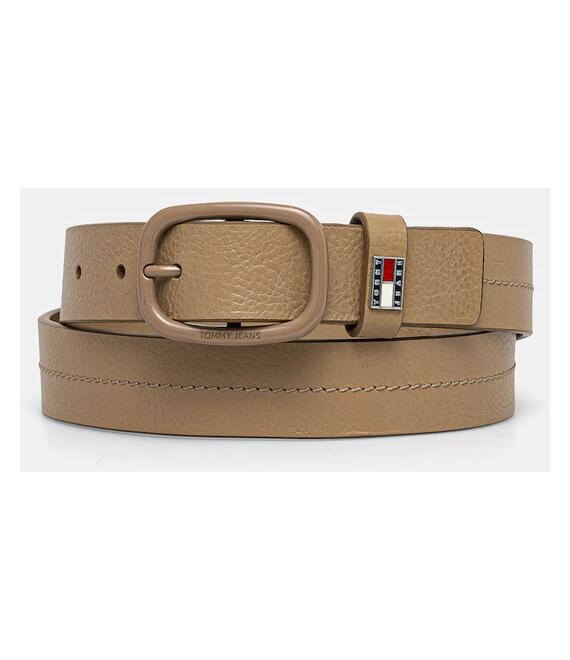 Σουέτ ζώνη Tommy Jeans χρώμα: πράσινο, AW0AW17392