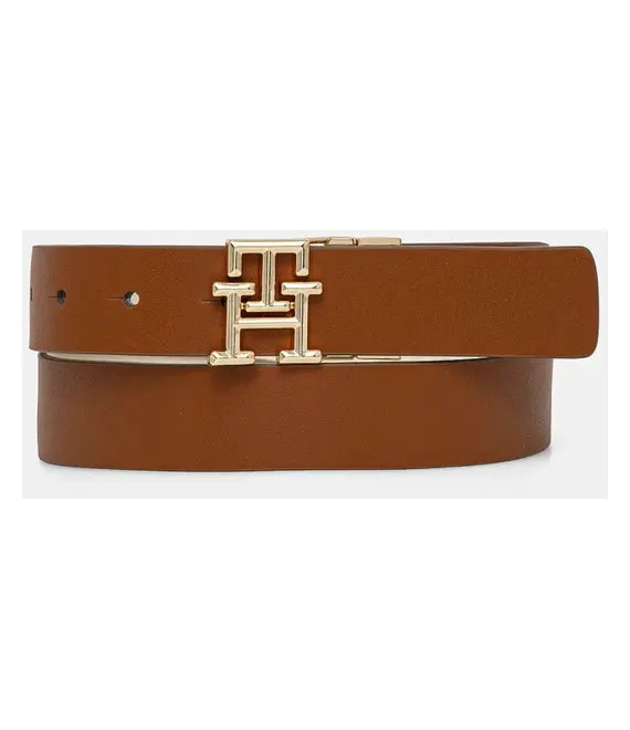 Αναστρέψιμη δερμάτινη ζώνη Tommy Hilfiger χρώμα: καφέ, AW0AW17247