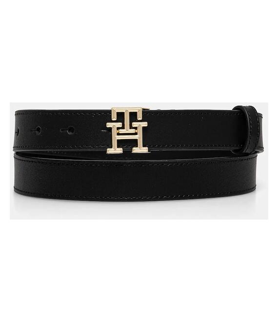 Δερμάτινη ζώνη Tommy Hilfiger χρώμα: μαύρο, AW0AW17248