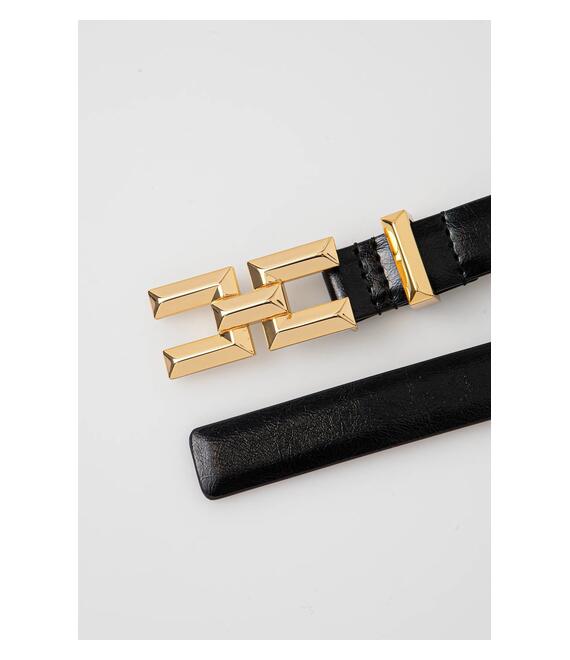 Ζώνη Elisabetta Franchi χρώμα: μαύρο, CT35S52E2