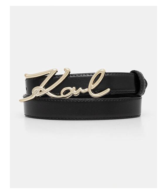 Ζώνη Karl Lagerfeld χρώμα: μαύρο, A1W33205
