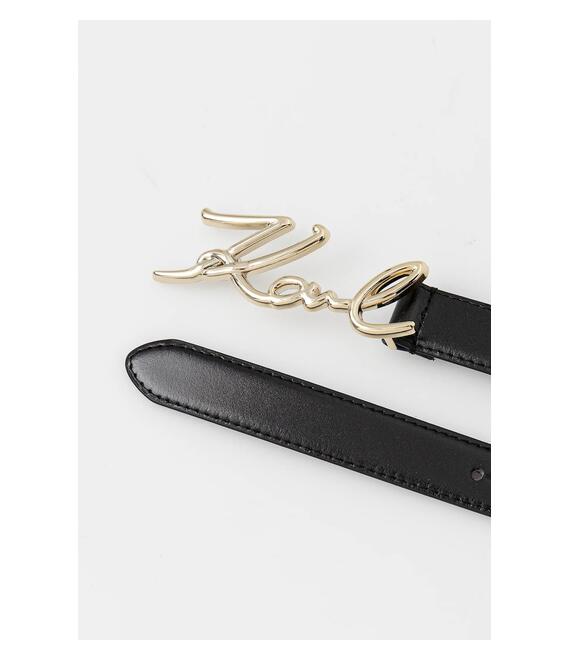 Ζώνη Karl Lagerfeld χρώμα: μαύρο, A1W33205