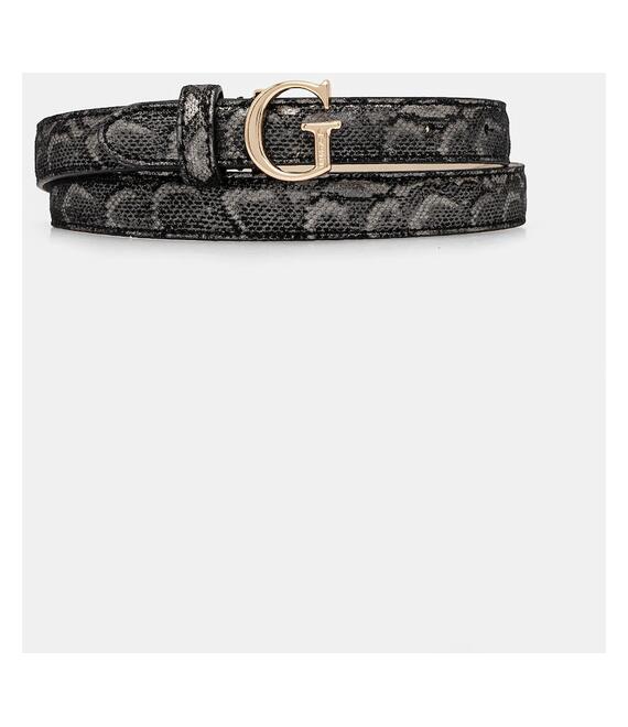 Δερμάτινη ζώνη Guess χρώμα: μαύρο, BW9222 P5220