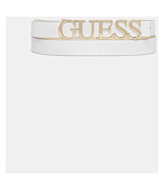 Ζώνη Guess SANSA χρώμα: άσπρο, BW9231 P5235
