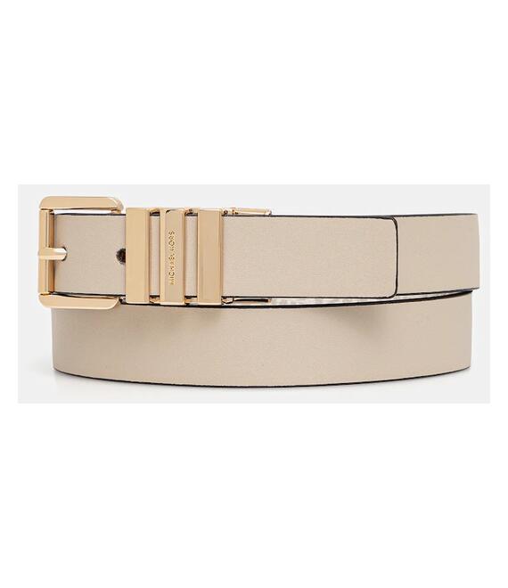 Αναστρέψιμη ζώνη MICHAEL Michael Kors γυναικεία, χρώμα: μπεζ, 559179
