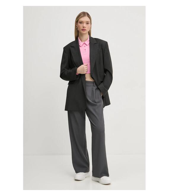Μακρυμάνικο Tommy Jeans χρώμα: ροζ, DW0DW19369