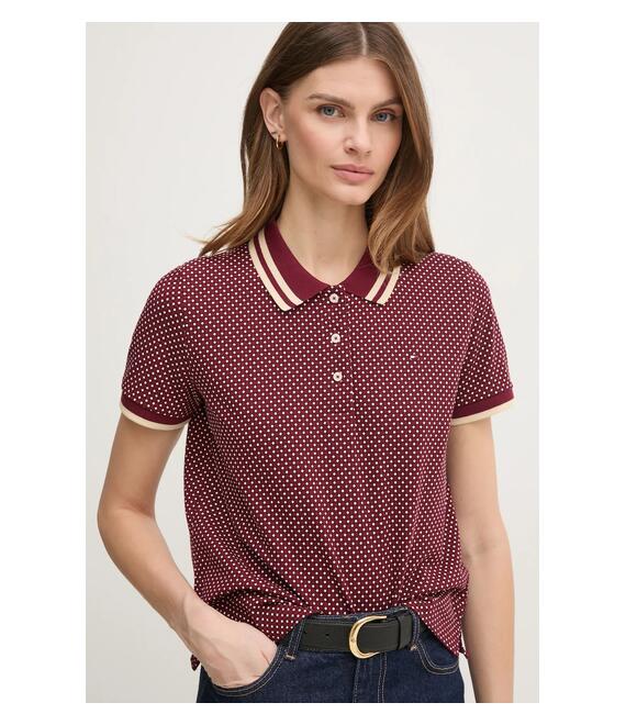 Πόλο Tommy Hilfiger χρώμα: κόκκινο, WW0WW43928
