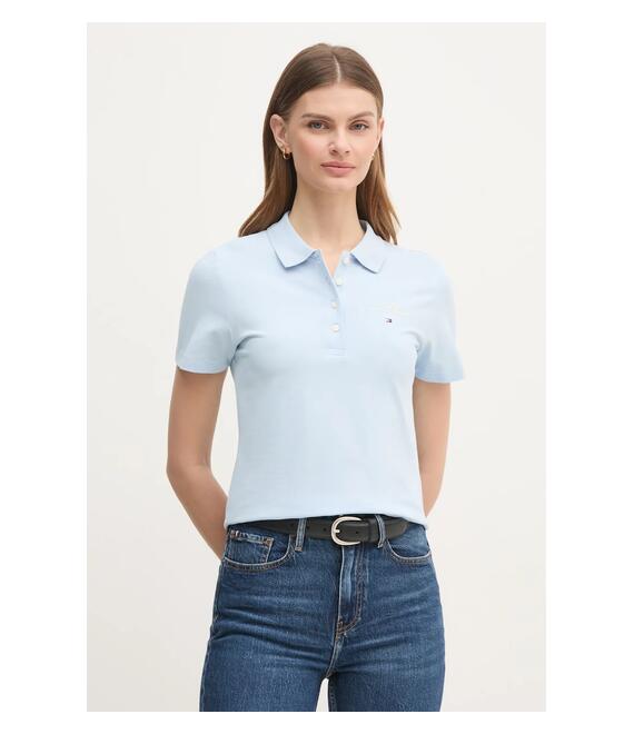 Πόλο Tommy Hilfiger χρώμα: μπλε, WW0WW43930