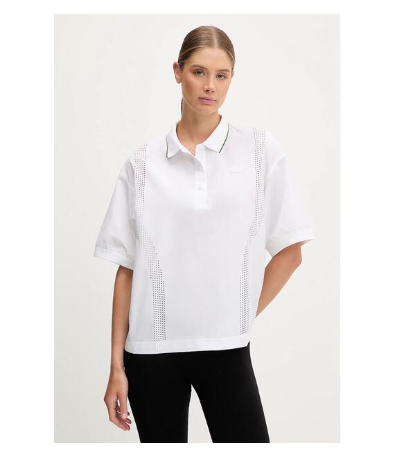 Πόλο Lacoste χρώμα: άσπρο, CF0060