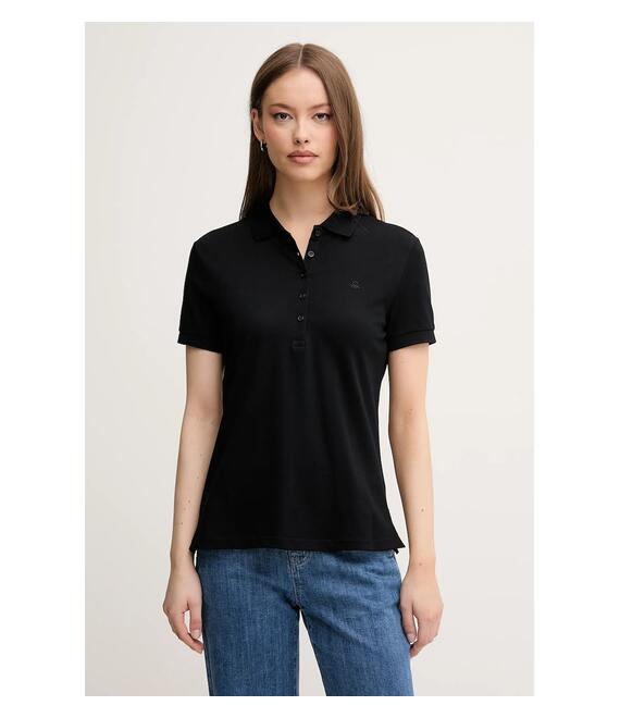 Πόλο United Colors of Benetton χρώμα: μαύρο, 3TQJD300W