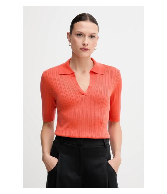 Πόλο United Colors of Benetton χρώμα: πορτοκαλί, 123VD3018