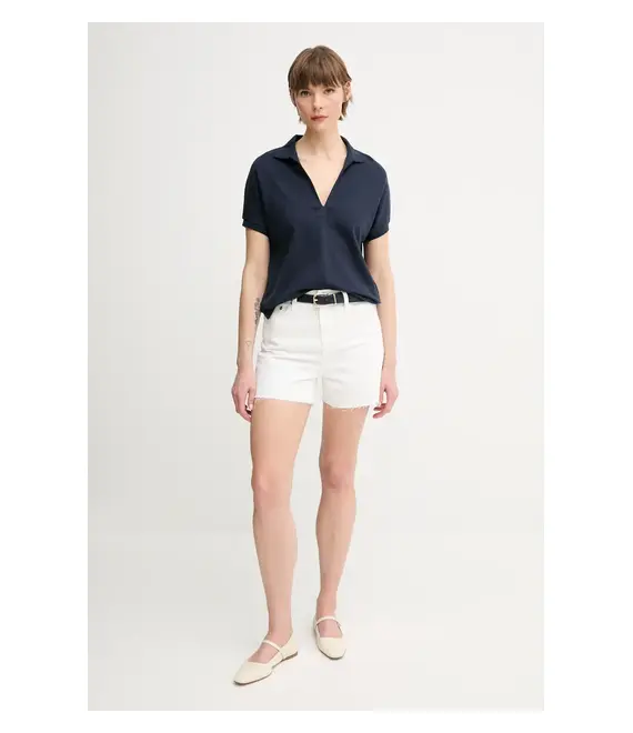 Πόλο Tommy Hilfiger χρώμα: ναυτικό μπλε, WW0WW44512