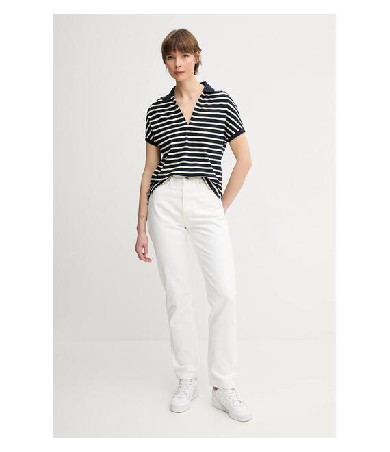 Πόλο Tommy Hilfiger χρώμα: ναυτικό μπλε, WW0WW44512
