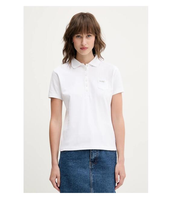 Πόλο Guess Jeans χρώμα: άσπρο, W5GP73 KCYR1