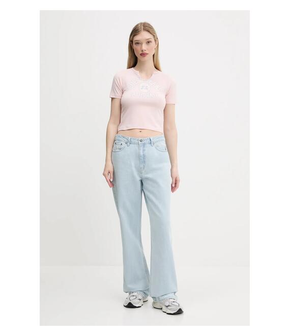 Μπλουζάκι Guess Jeans χρώμα: ροζ, W5GI27 J1314
