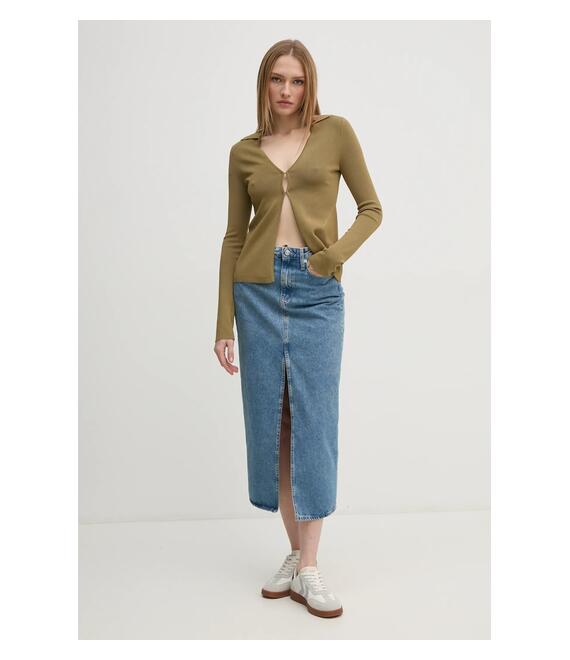 Τζιν φούστα Calvin Klein Jeans χρώμα: μπλε, J20J224532