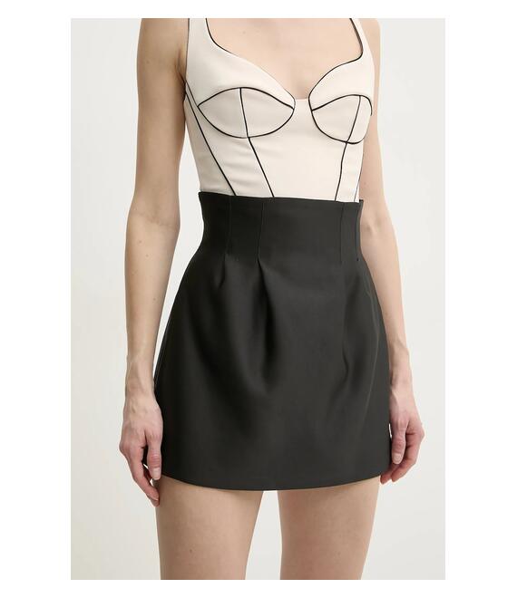 Φούστα Elisabetta Franchi χρώμα: μαύρο, GOT8251E2