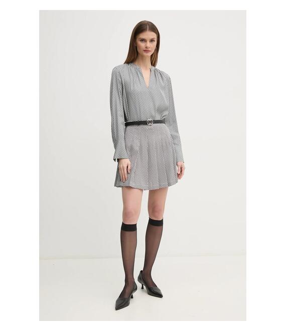 Φούστα Tommy Hilfiger χρώμα: γκρι, WW0WW43880