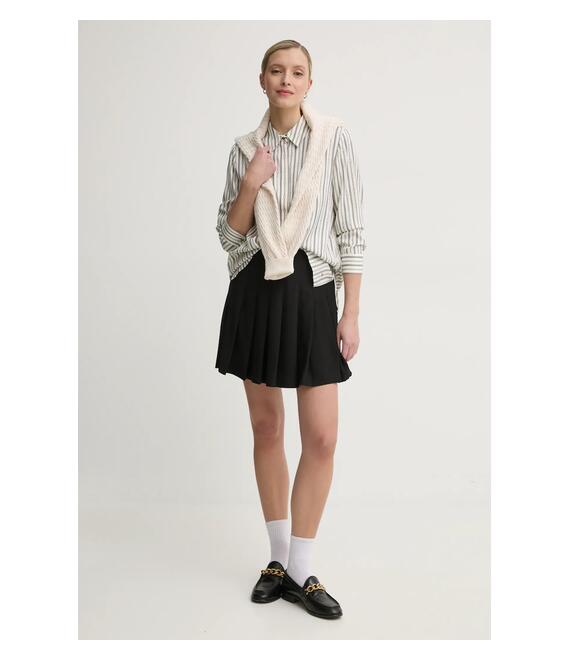 Φούστα Tommy Hilfiger χρώμα: μαύρο, WW0WW43880