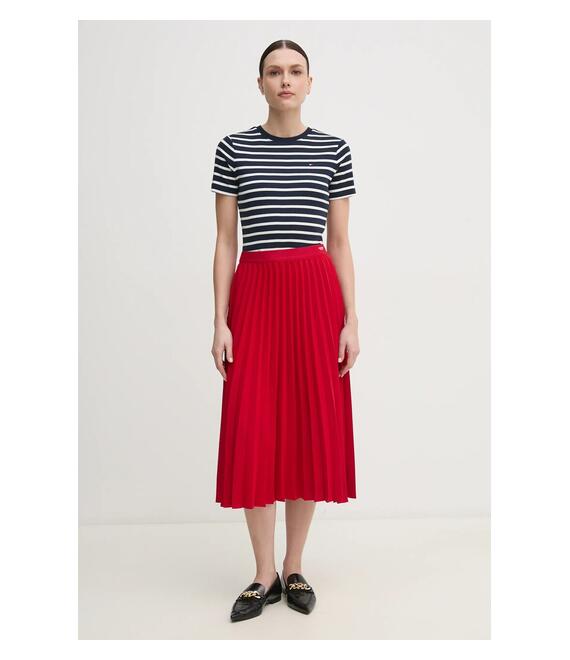 Φούστα Tommy Hilfiger χρώμα: ναυτικό μπλε, WW0WW43886